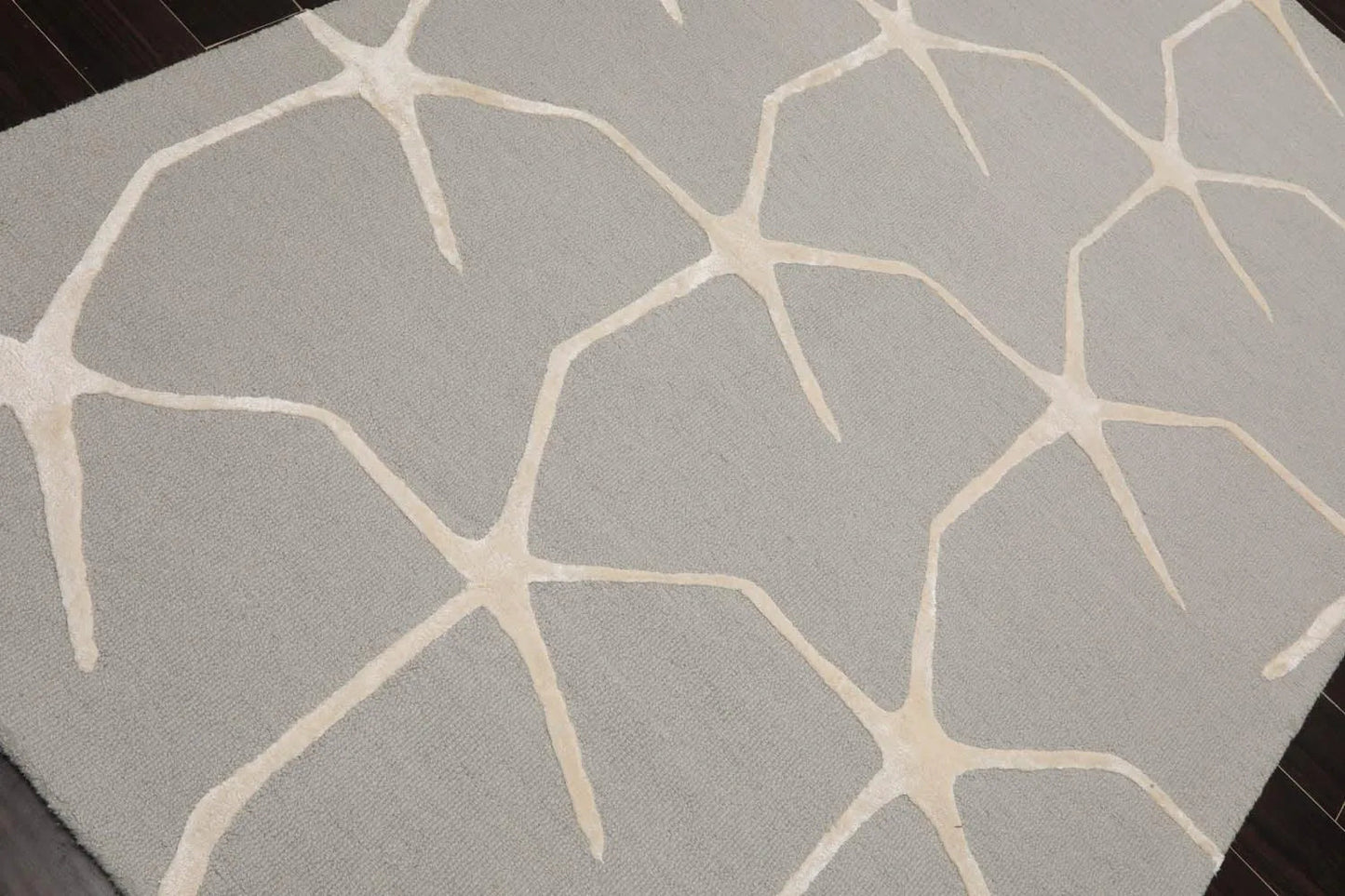 5' x 8' Hand Tufted Wool Area Rug — Gray & Ivory - VANT DESIGNS