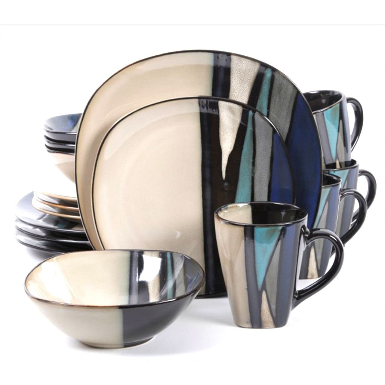 Althea 16 - Piece Dinnerware Set — Teal - VANT DESIGNS