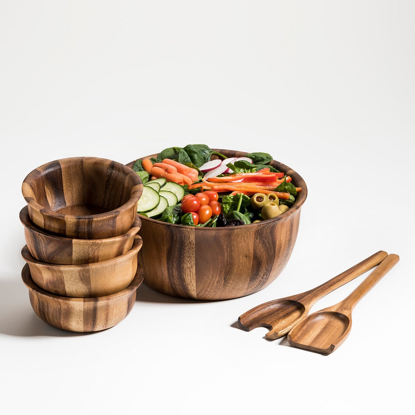 Soro Large Salad Bowl with servers & 4 Individuals - VANT DESIGNS