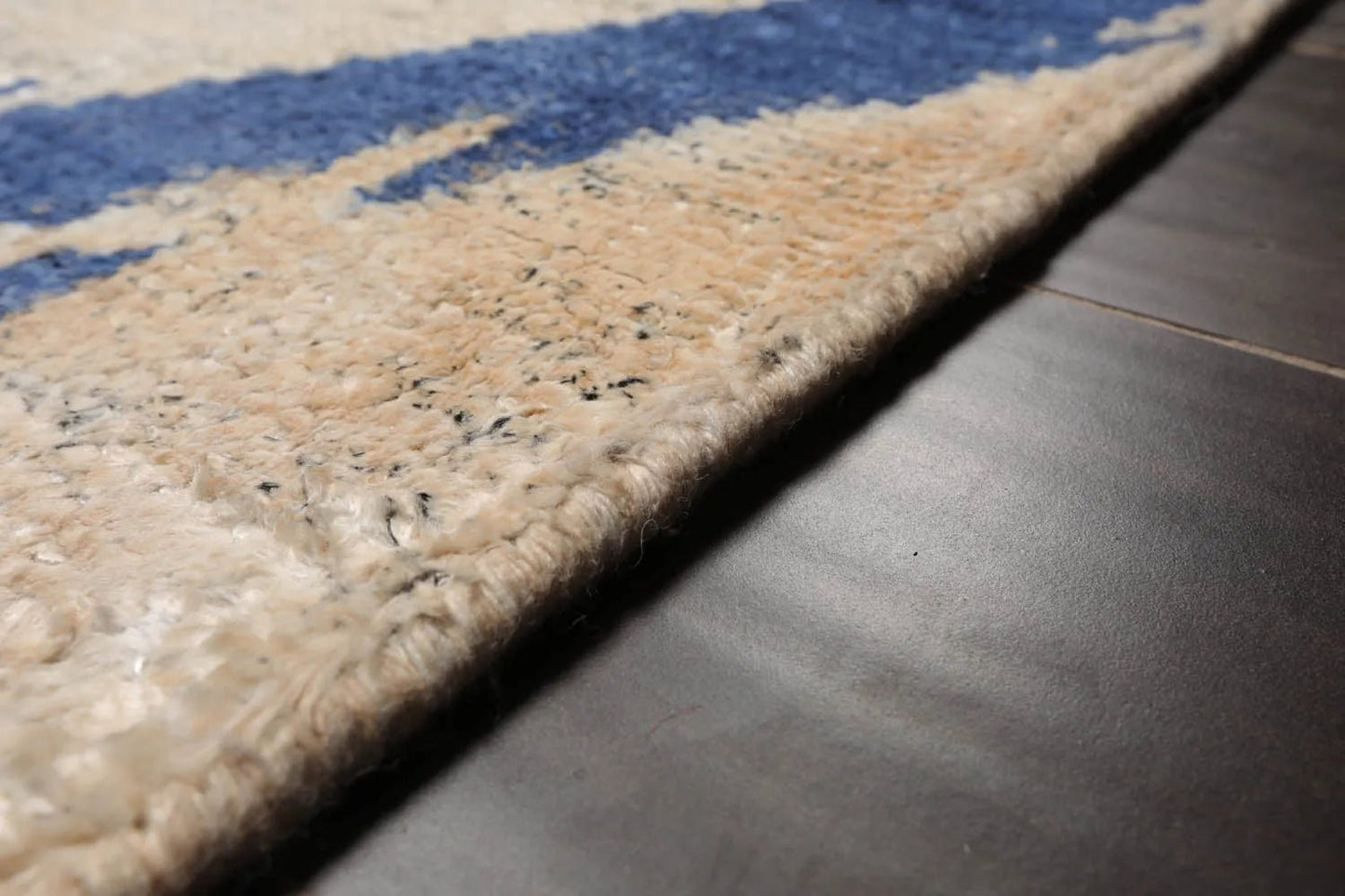 10x14 Beige & Ivory Hand Knotted Tibetan Bamboo Silk Area Rug - VANT DESIGNS