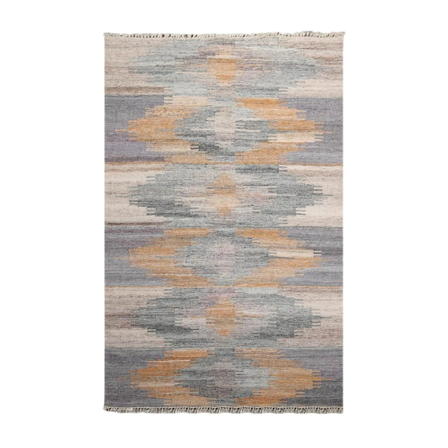5' x 8' Hand Woven Recycled PET Kilim Area Rug — Gray - VANT DESIGNS