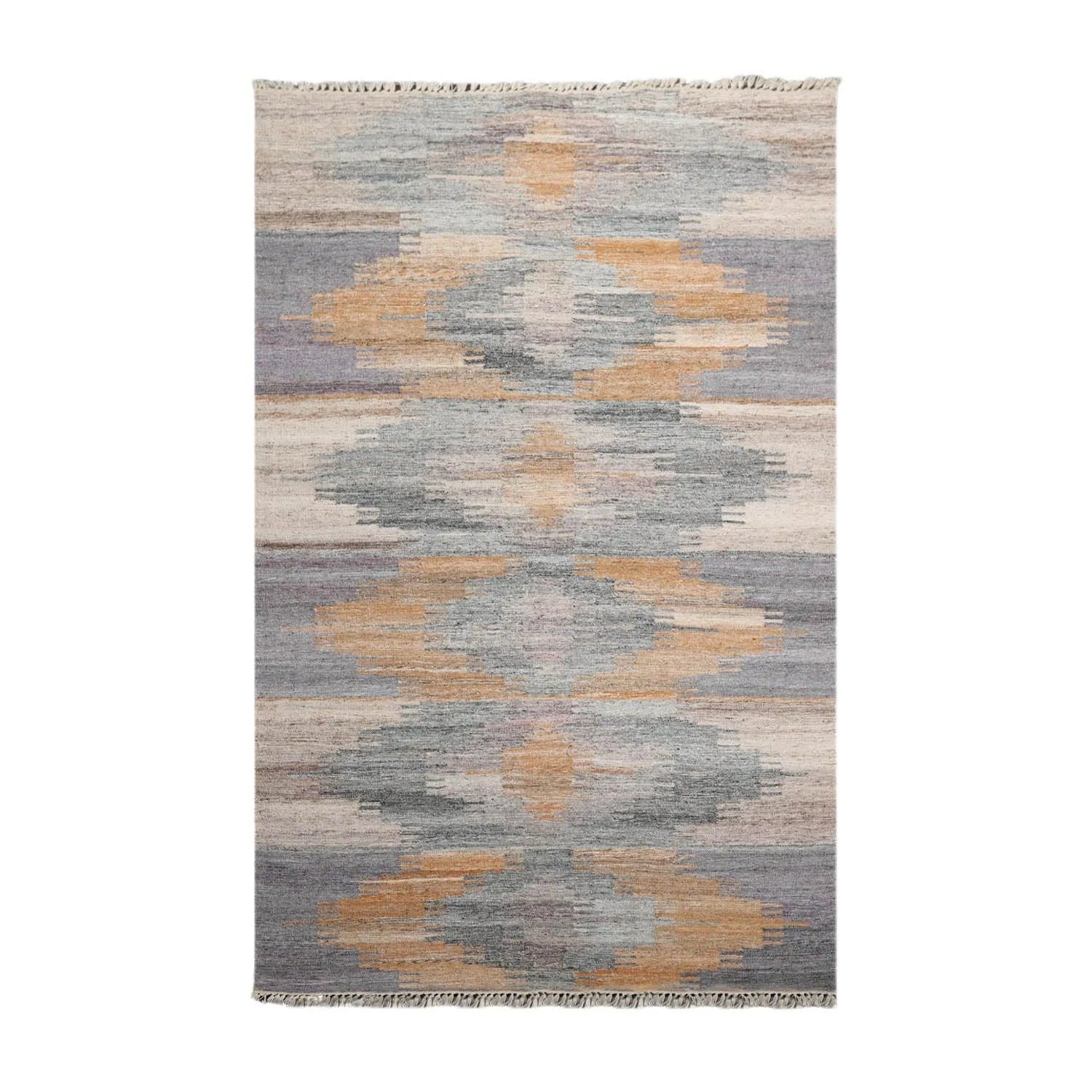 5' x 8' Hand Woven Recycled PET Kilim Area Rug — Gray - VANT DESIGNS