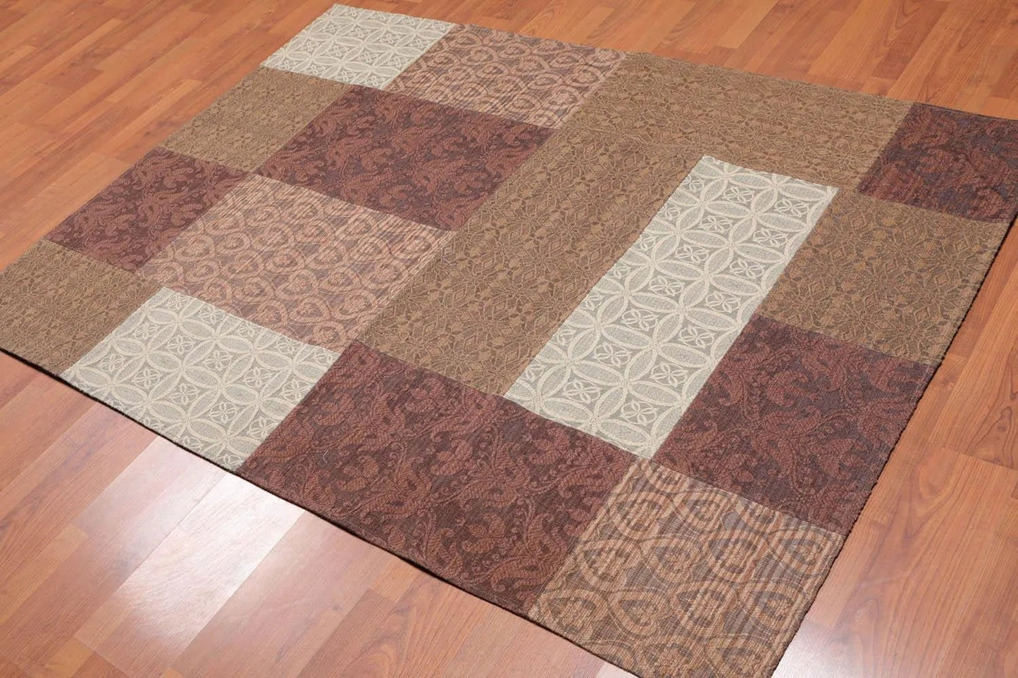 5'x7' Handmade Polypropylene Oriental Area Rug — Brown & Beige - VANT DESIGNS