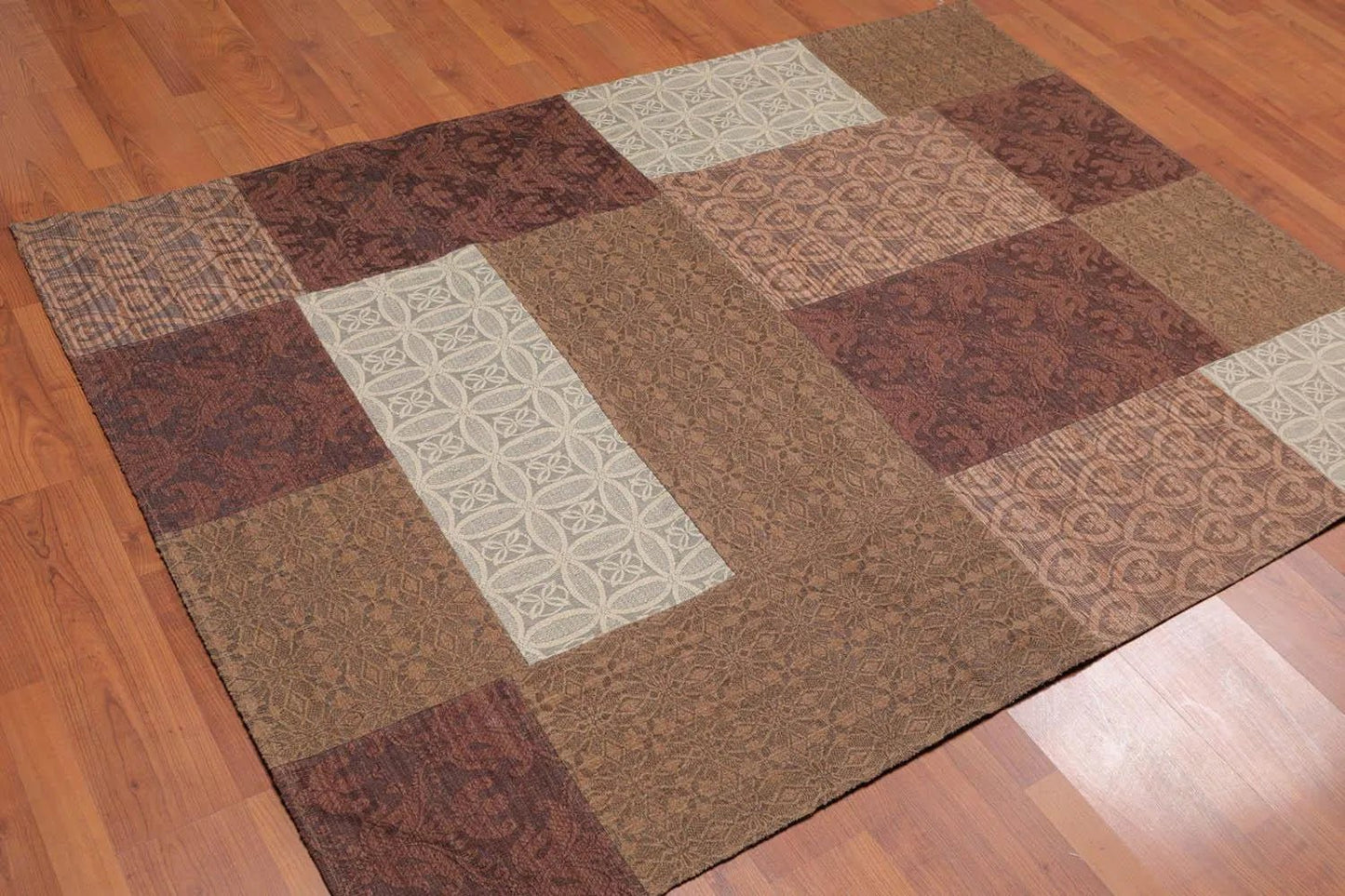 5'x7' Handmade Polypropylene Oriental Area Rug — Brown & Beige - VANT DESIGNS