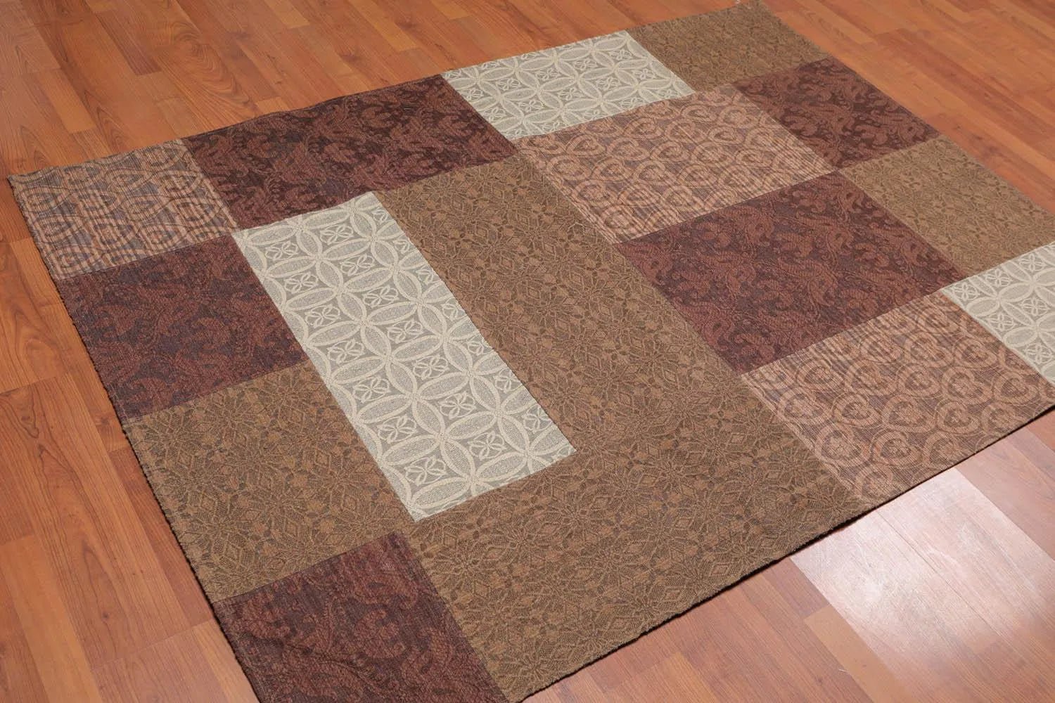 5'x7' Handmade Polypropylene Oriental Area Rug — Brown & Beige - VANT DESIGNS