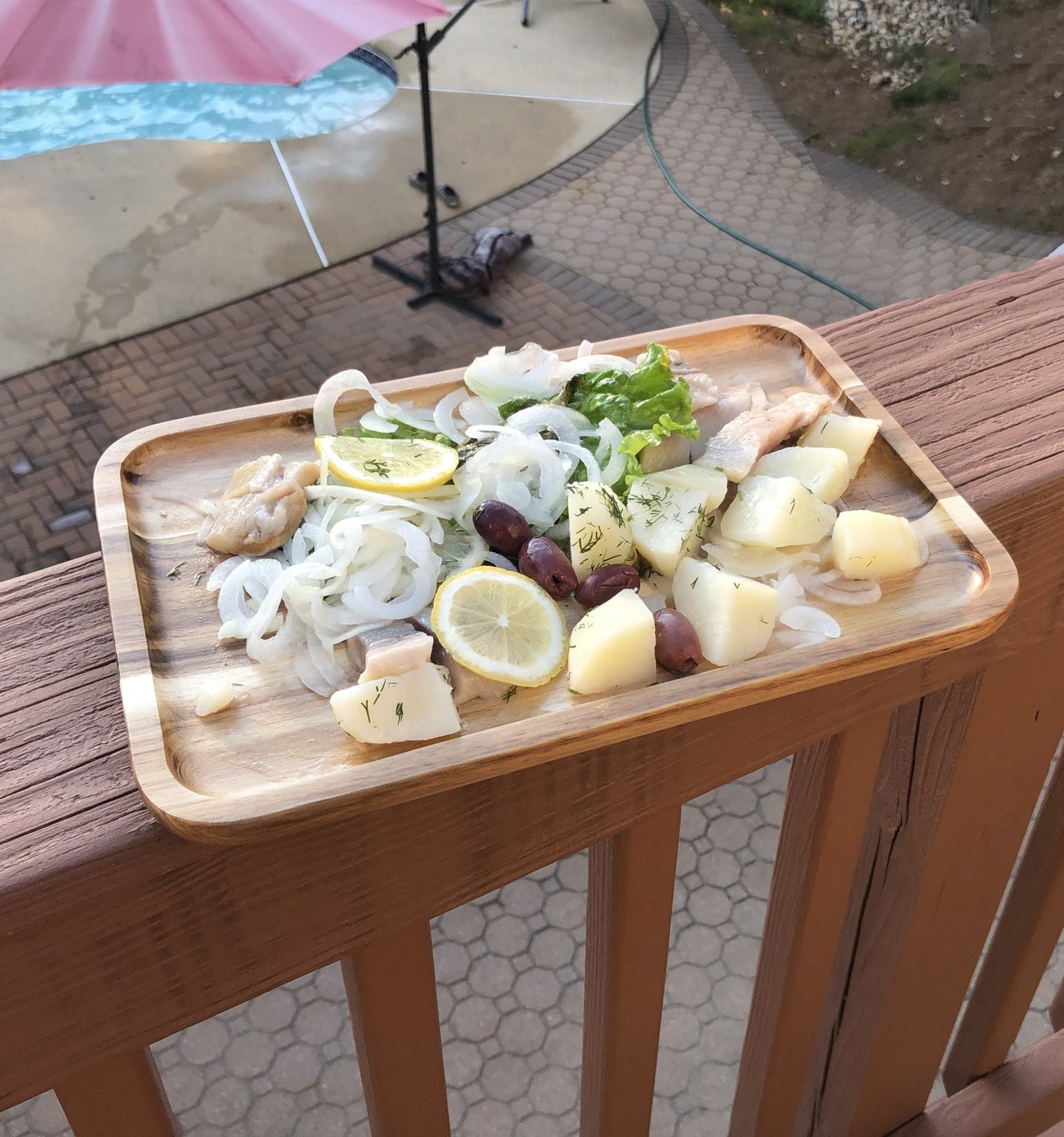 Acacia Wood Stackable Serving Tray — 12" x 8" - VANT DESIGNS