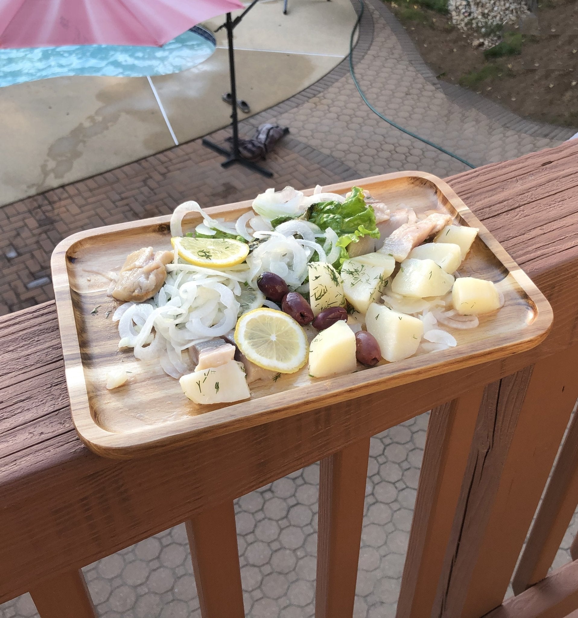 Acacia Wood Stackable Serving Tray — 12" x 8" - VANT DESIGNS