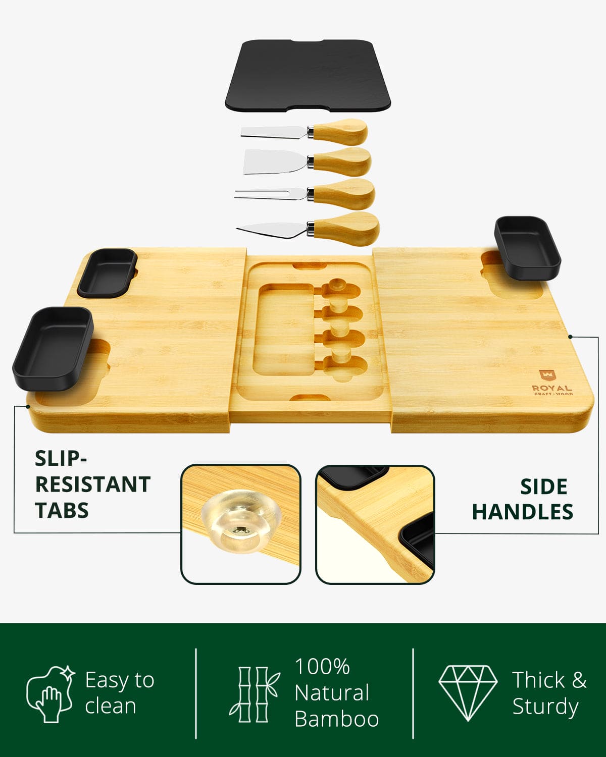 Cheese Board Set with Slate Plate - VANT DESIGNS