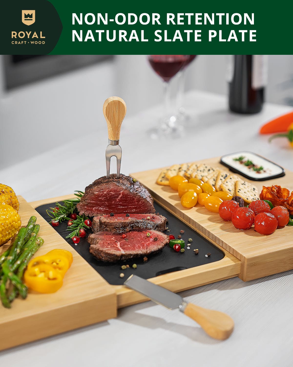 Cheese Board Set with Slate Plate - VANT DESIGNS