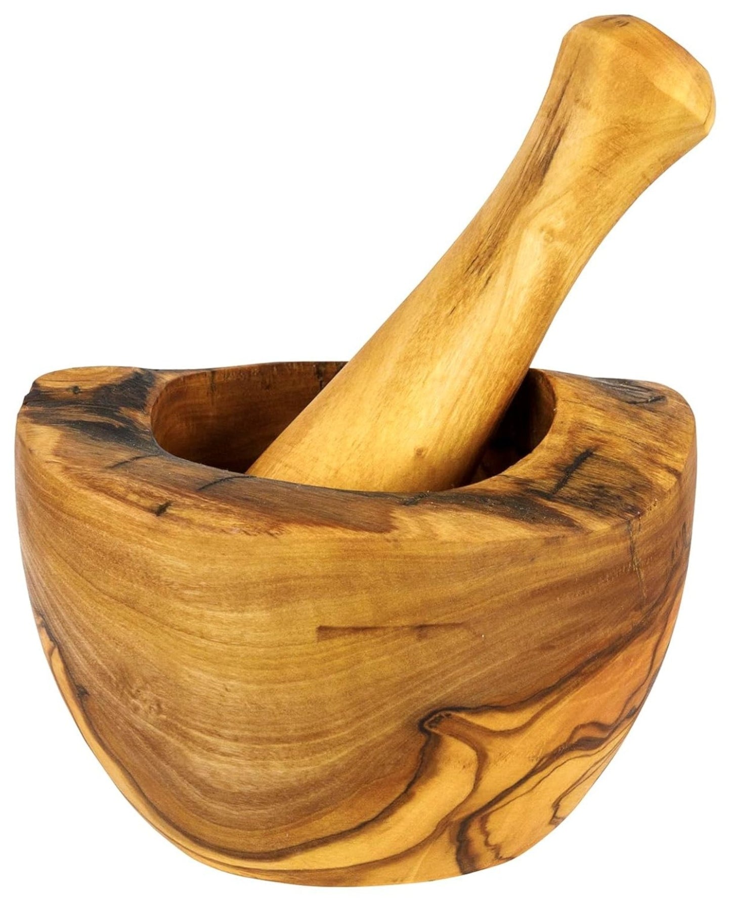 Olive Wood Rustic Mortar and Pestle - VANT DESIGNS