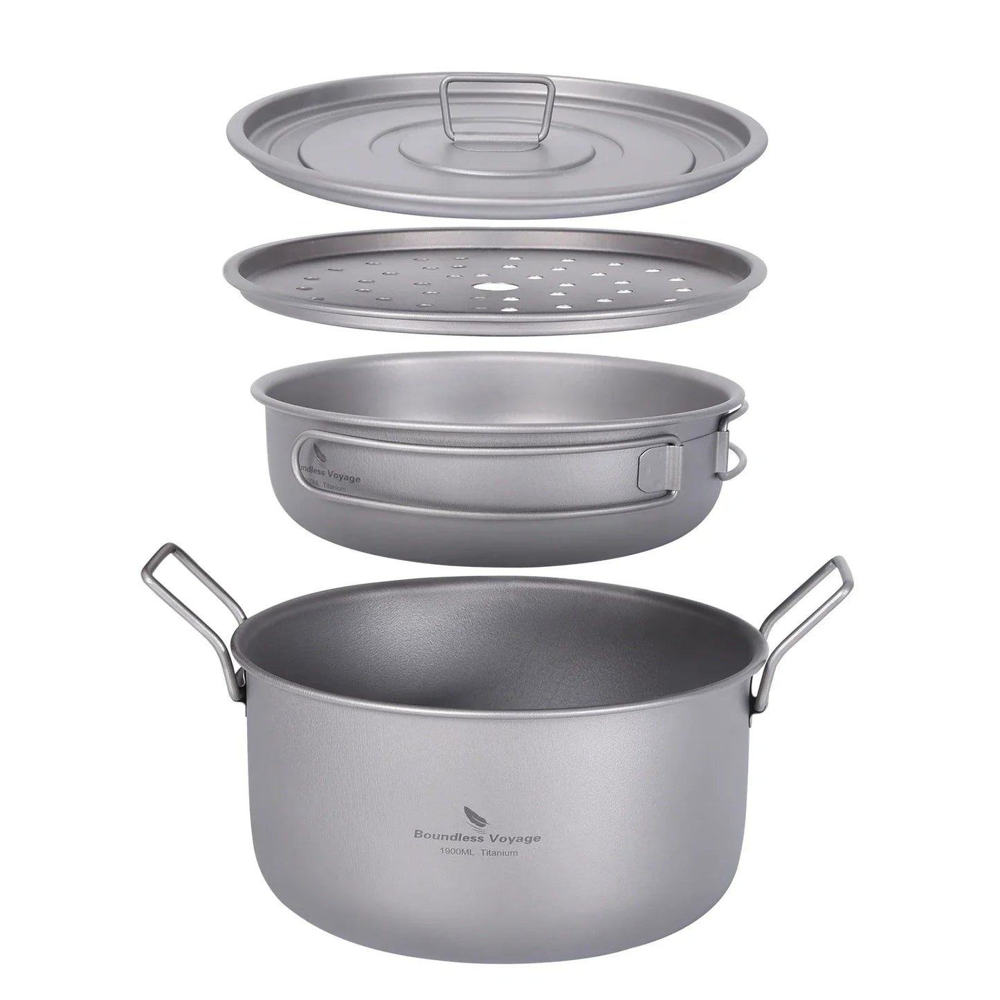 Titanium Camping Cookware Set Grey - VANT DESIGNS
